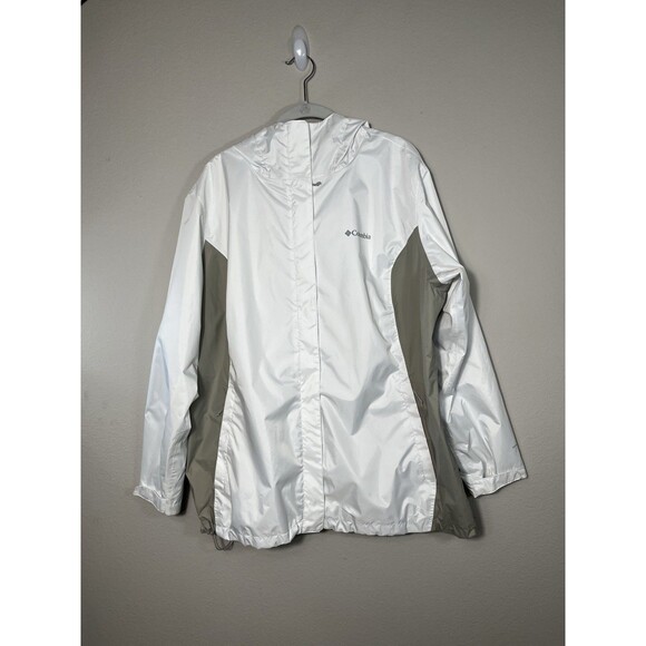Columbia Womens Arcadia II Lightweight Hooded Packable Rain Jacket SZ 2X - Picture 1 of 16